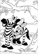 coloring page Mickey on safari